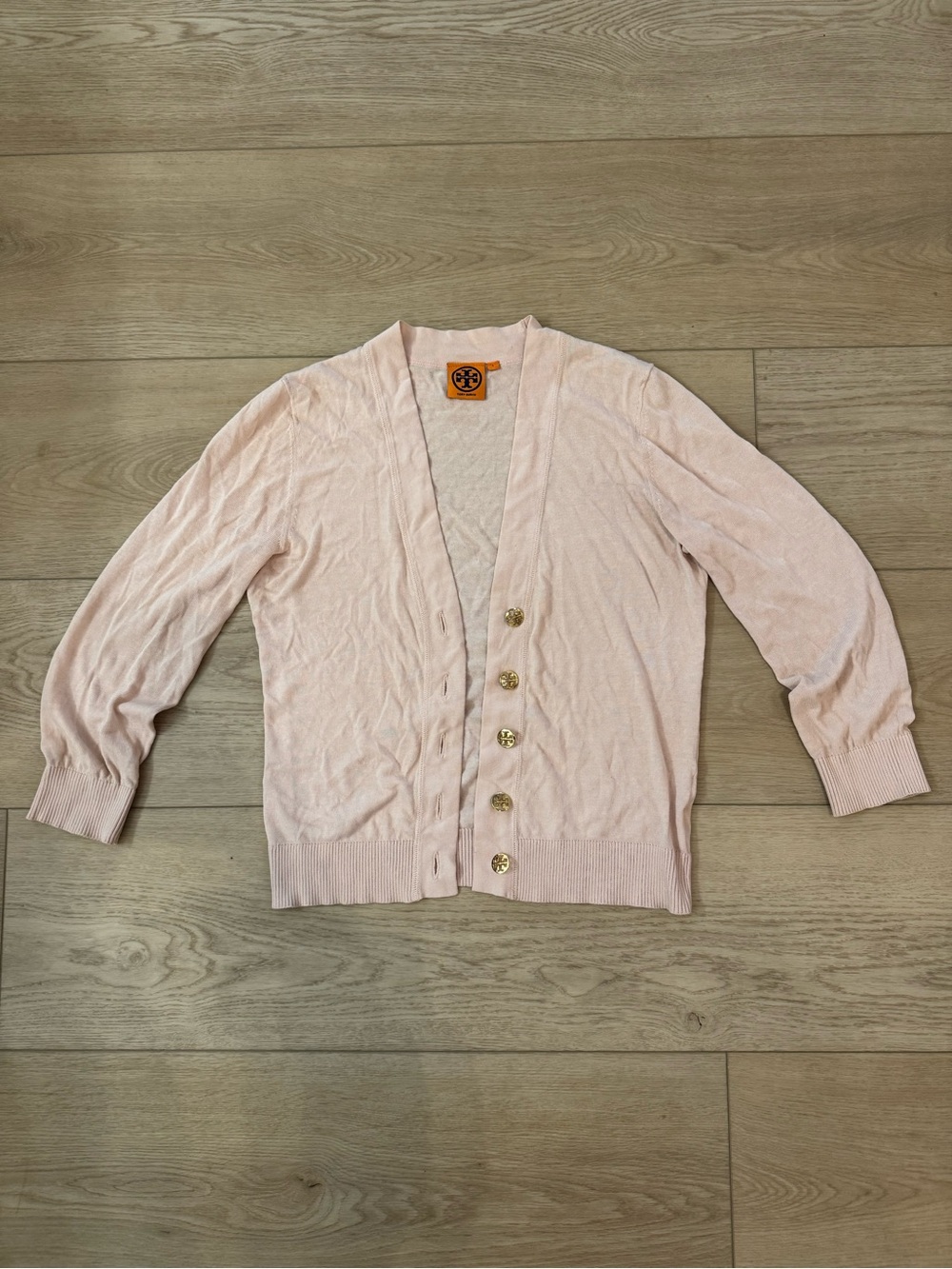 Tory Burch Vintage Cardigan with gold logo buttons. Perfect condition. Small